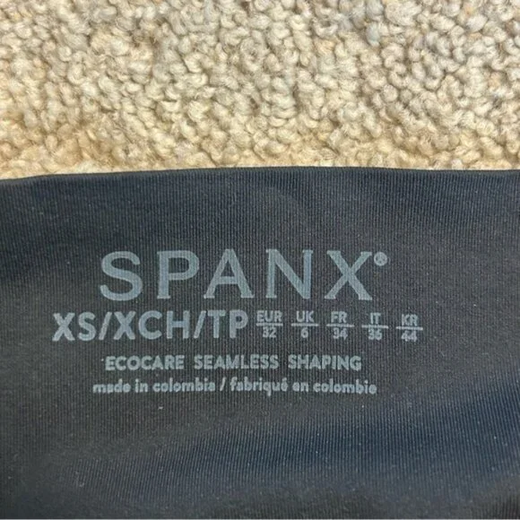 Spanx Ecocare thong black underwear panties Sz XS NWT - Picture 8 of 11